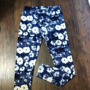 Bethany Moda leggings blue floral m
